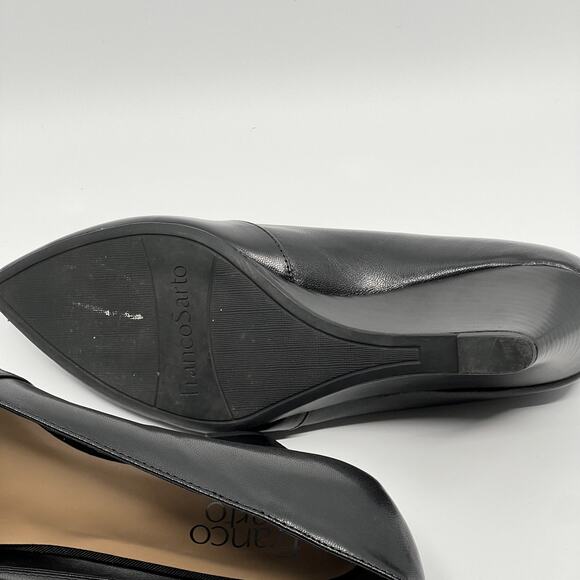 Franco Sarto Frankie Black Wedge Pump Women's 8.5M Pointed Toe - Picture 6 of 8